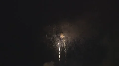 Firework display at event in field Stock Footage 247331168