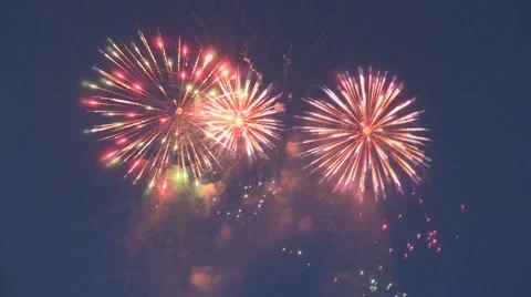 Firework display Stock Footage 40148874