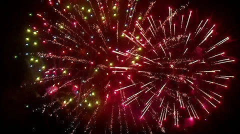 Firework display Stock Footage 42873363