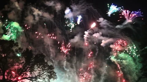 Firework display Stock Footage 46709274