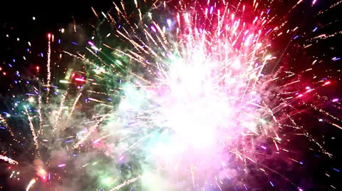 Firework display fourth of july Stock Footage 24988183