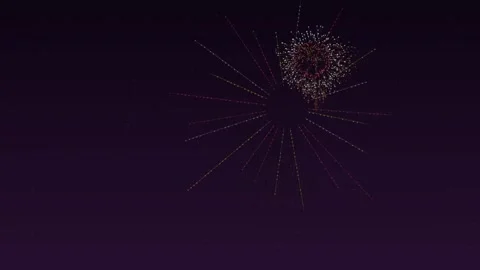 Firework display at night with colorful explosions lighting up the sky Stock Footage 325999606