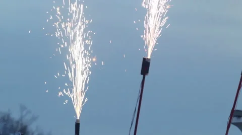 Firework display at night Stock Footage 48951224