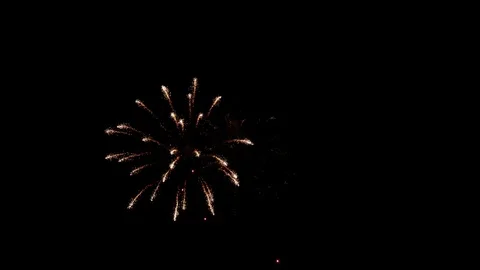 Firework display at night Stock Footage 92509919