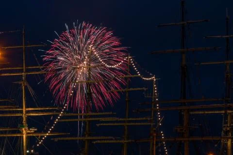 A firework display Stock Photos