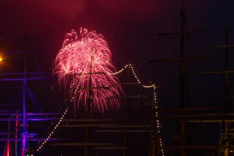 A firework display Foto stock
