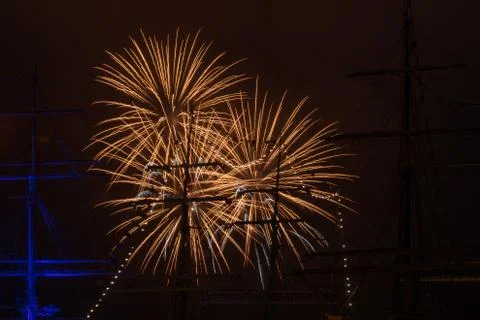A firework display Stock Photos