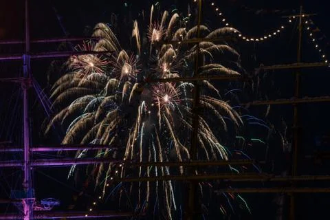 A firework display Foto stock