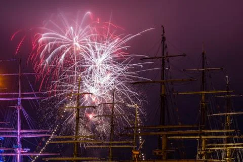 A firework display Stock Photos