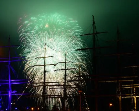 A firework display Stock Photos