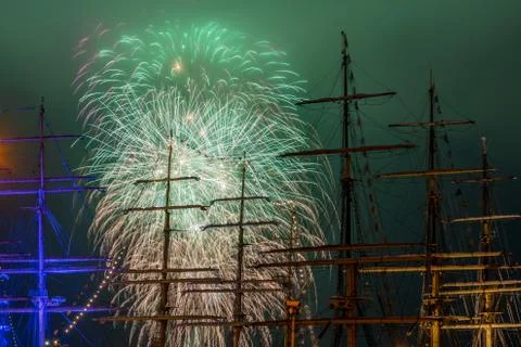 A firework display Stock Photos