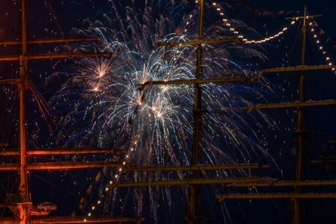 A firework display Stock Photos
