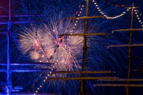 A firework display Stock Photos