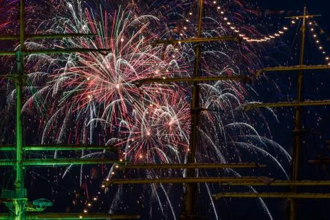 A firework display Foto stock