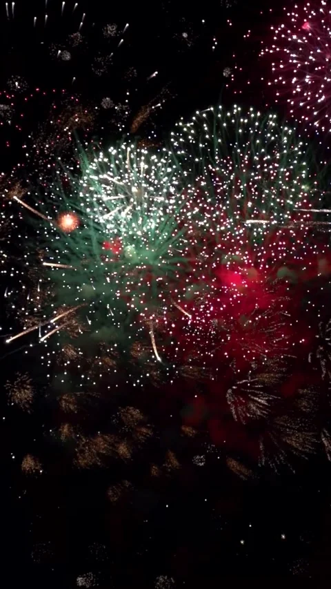 FIREWORK DISPLAY SHOW 9:16 Stock Footage 276160528