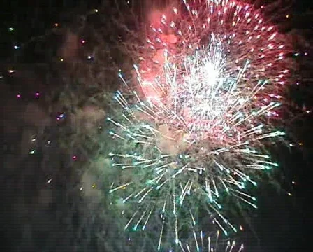 Firework Display with sound Stock Footage 655914