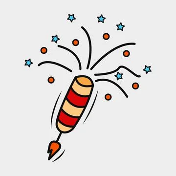 Firework Doodle Stock Illustration