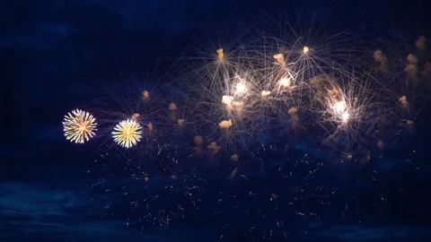 Firework on evening sky Stock Footage 90933822