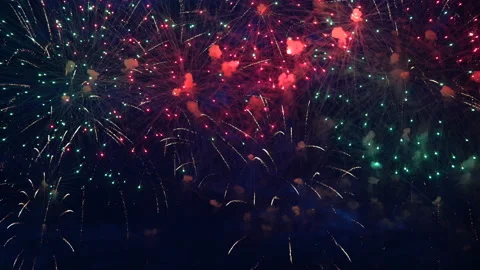 Firework on evening sky Stock-Footage 91048239