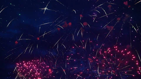Firework on evening sky Stock Footage 91049622