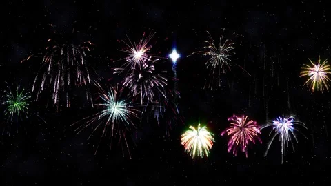 Firework Explode Trail Particle Colorful For All Event Celebration. Vídeo Stock 99402602