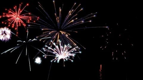 Firework Explode Trail Particle Colorful For All Event Celebration Vídeo Stock 99465532