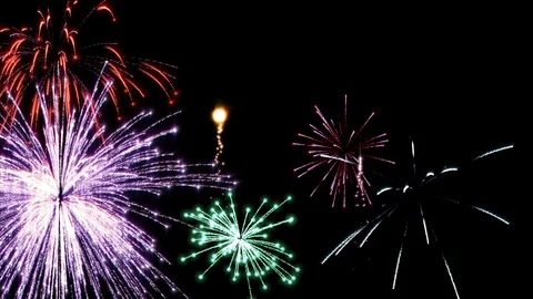 Firework Explode Trail Particle Colorful For All Event Celebration Vídeo Stock 99466268