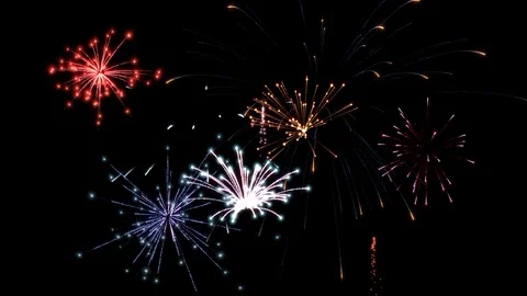 Firework Explode Trail Particle Colorful For All Event Celebration Vídeo Stock 99697873