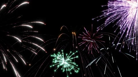 Firework Explode Trail Particle Colorful For All Event Celebration Vídeo Stock 99730567