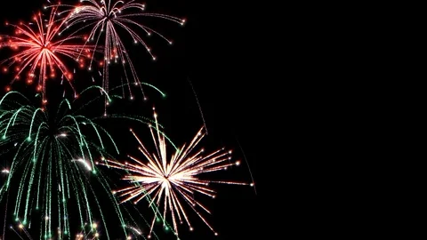 Firework Explode Trail Particle Colorful For All Event Celebration Vídeo Stock 99732036