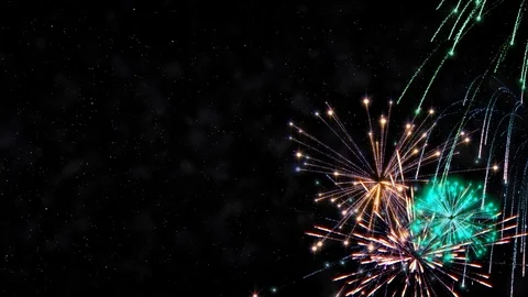 Firework Explode Trail Particle Colorful For All Event Celebration Vídeo Stock 99738631