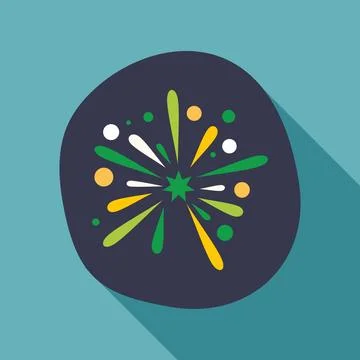 Firework exploding celebrating new year party icon イラスト素材