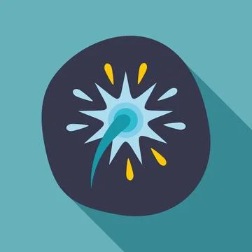 Firework exploding celebrating new year flat design Illustrazione stock