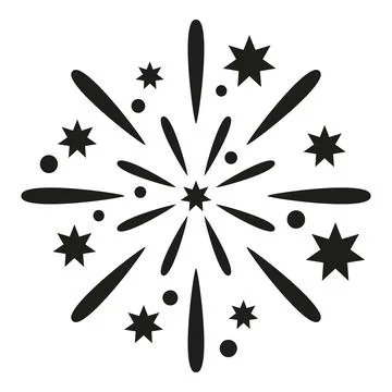 Firework exploding celebrating new year party event icon Иллюстрация