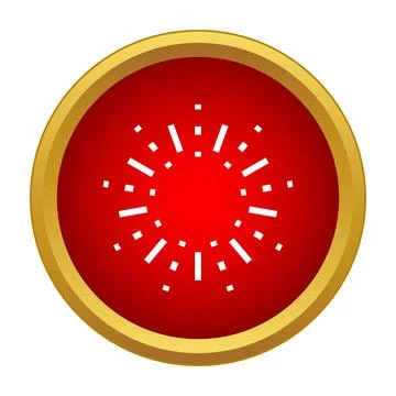 Firework exploding celebration icon with golden ring 스톡 일러스트
