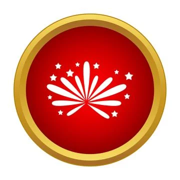 Firework exploding icon celebrating festive events and holidays 스톡 일러스트