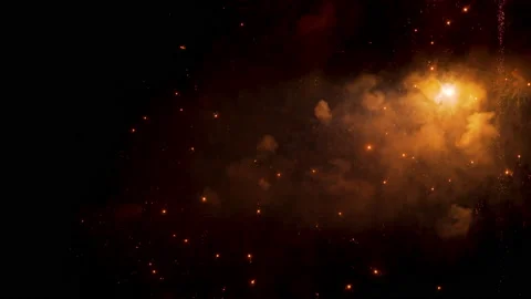 Firework exploding in the night sky. Celebrate in any event. New year. Video stock 144963355