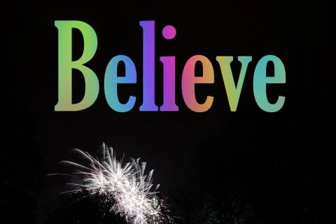 Firework exploding, in the night sky Foto stock