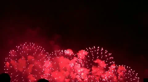 Firework exploding in the sky. Stock Footage 12427372