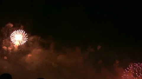 Firework exploding in the sky. Stock Footage 12427459