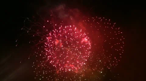 Firework exploding in the sky. Stock Footage 12427950