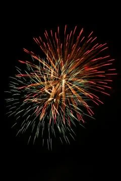 Firework explosion on black background Foto stock