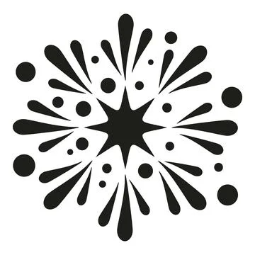 Firework explosion burst icon simple abstract design Stock Illustration