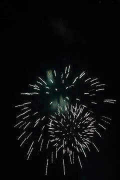 Firework explosion on dark sky 写真素材