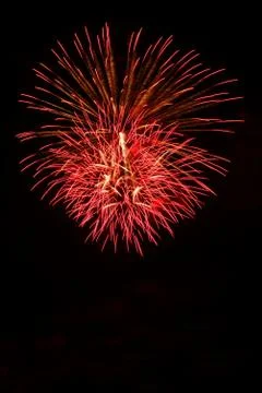 Firework explosion isolated on a black background 库存照片