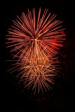 Firework explosion isolated on a black background 库存照片