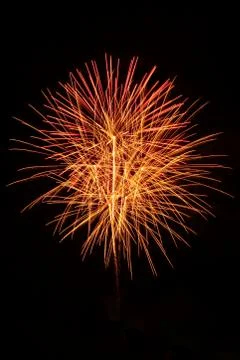 Firework explosion isolated on a black background Stock Photos