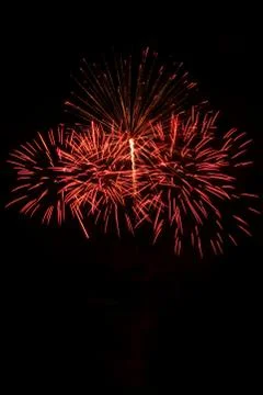 Firework explosion isolated on a black background Stock Photos