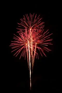 Firework explosion isolated on a black background Stock Photos