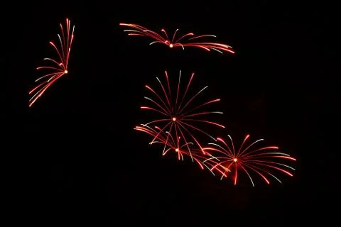 Firework explosion isolated on a black background Foto stock